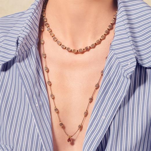 北京仓｜Tityaravy-Sriphala-拉长石 石榴石 护身符 长项链［法国设计师］ 商品图1