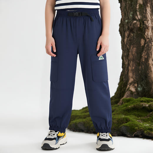 【T】【MQD】童装男大童25夏季新品儿童休闲潮酷百搭运动学院亲肤风长裤 商品图2