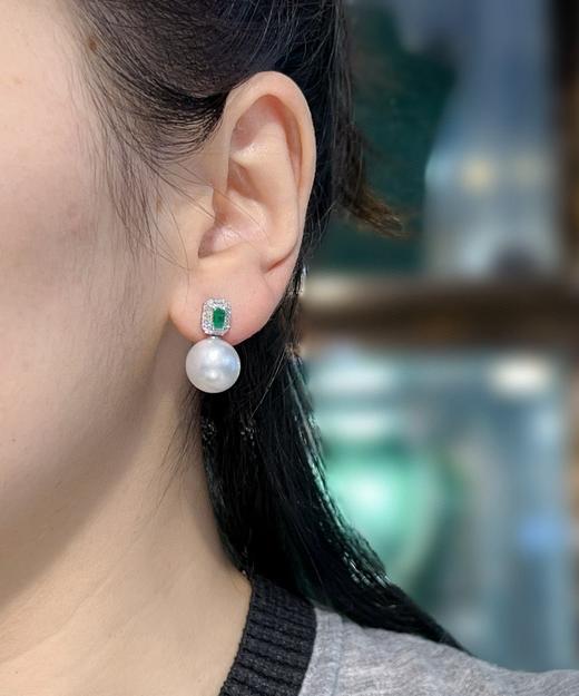 12mm澳白珍珠耳坠 商品图1