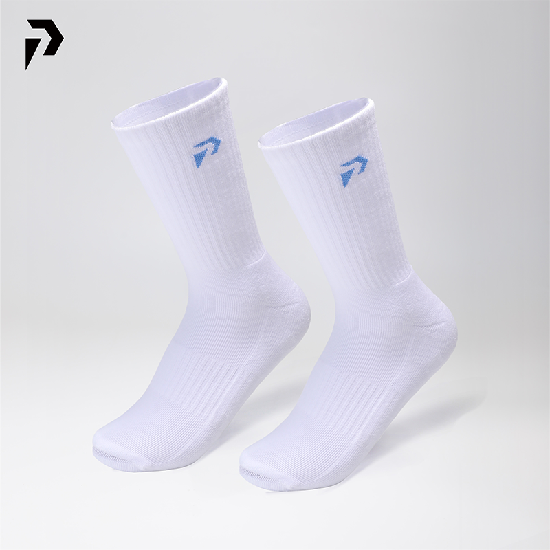 POPBASIC女士中筒运动跑步袜舒适透气缓震针织袜