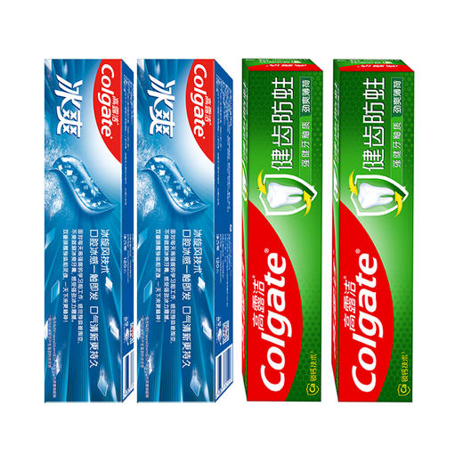 高露洁健齿防蛀超爽薄荷牙膏140克*2支+冰爽薄荷120g*2支【XPTX】 商品图0