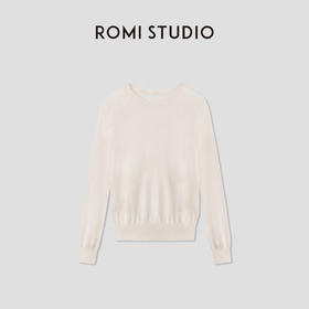 ROMI STUDIO“松弛夏日”100%美丽诺绵羊毛轻柔套头毛衫 RWCRST3154