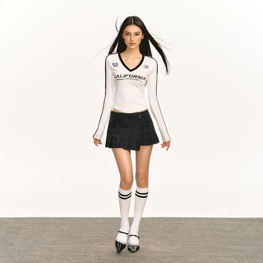 Ariseism美式复古格子半身裙女2025新款春季修身包臀低腰短裙子 商品图4