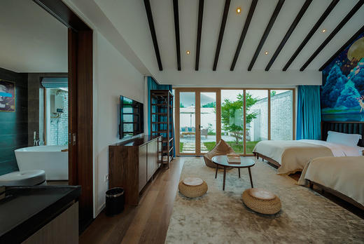 【绵竹·花厢九龙山院子】周末不加价！五星口碑亲子友好酒店
🏞️颜值TOP，九龙山下遛娃宝藏地
🌌独院200平+私密隐居，环境优美空气鲜 商品图6