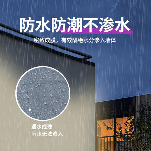 乳胶漆外墙专用涂料防水防晒不变色室外墙漆水性环保墙面翻新漆 500g 商品图2