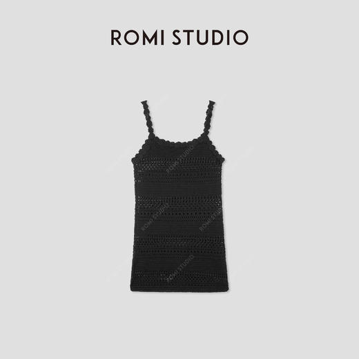 ROMI STUDIO“法式复古”亚麻棉镂空肌理感吊带连衣裙 RWCSLT2132 商品图1