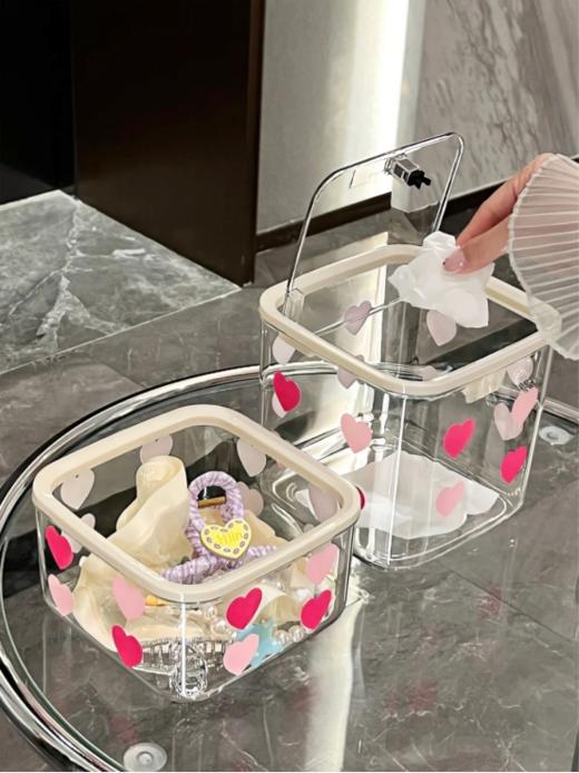 💗随手一拍就是ins风🌈【YOOHOPE 多功能桌面收纳罐】透明小罐子也太可爱了吧 ✔发绳发夹✔洗衣凝珠✔萌粒✔粉扑✔美妆蛋✔口红✔美瞳…啥都能放 商品图1