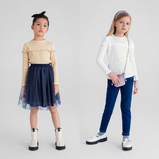女童中领长袖针织衫秋季新款安奈儿童装EG531594 商品图3