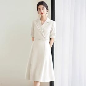 IWY/气质设计感国风西装连衣裙女短袖主持上镜职业套裙医美正装FYQ655