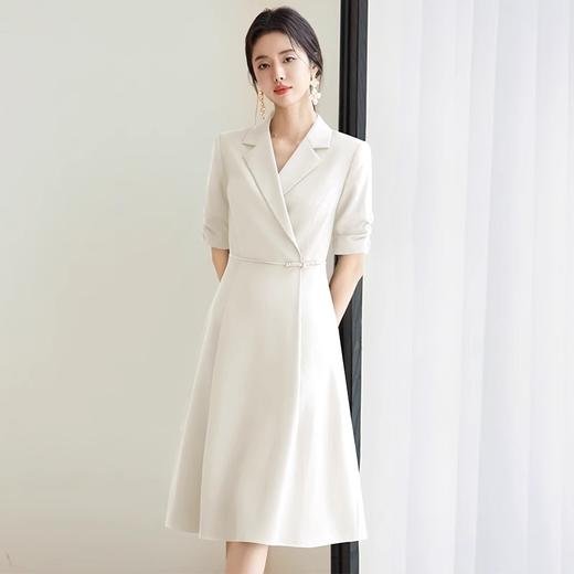 IWY/气质设计感国风西装连衣裙女短袖主持上镜职业套裙医美正装FYQ655 商品图0