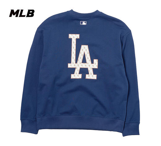 【S/M断码服】【微瑕，如无货做退款处理】MLB男女情侣老花大logo圆领套头卫衣24秋季新款3AMTM0444 商品图1