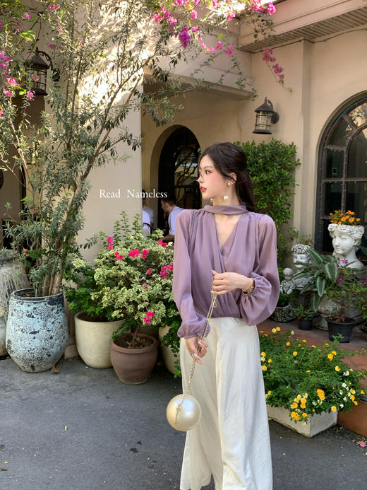 Read Nameless/优雅紫纱衬衫 2025/7/10 商品图0