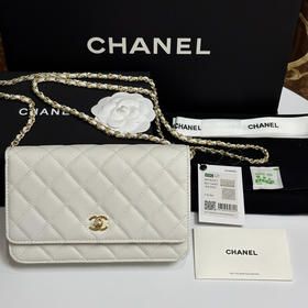 香奈儿Woc链条包（双C纽扣款）白色