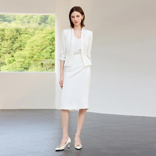 IWY/白色高端西装套裙气质干练女装职场轻熟风通勤穿搭商务接待正装 CS2306 商品图3