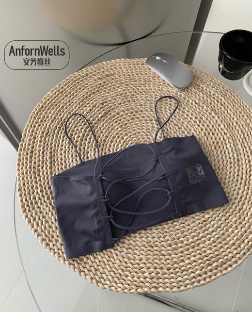 迪兰多无痕美背一体杯抹胸细肩带吊带时尚百搭15165058 商品图4