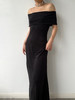CG｜Carmen Dress [ 黑色针织一字肩连衣裙] 商品缩略图1
