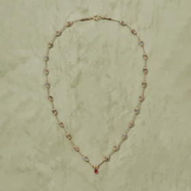 北京仓｜Tityaravy-Sriphala-拉长石 石榴石 护身符 长项链［法国设计师］