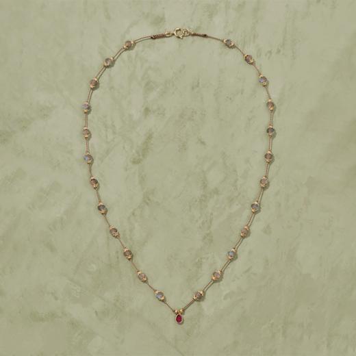 北京仓｜Tityaravy-Sriphala-拉长石 石榴石 护身符 长项链［法国设计师］ 商品图0