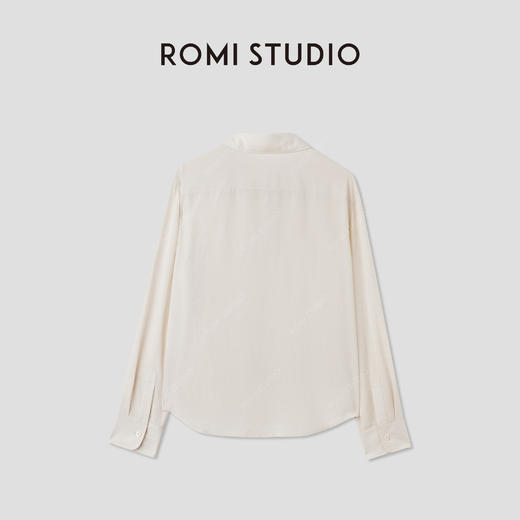 ROMI STUDIO 醋酸莫代尔桑蚕丝轻盈薄透凉感翻领衬衫 RWCRSW3600 商品图1