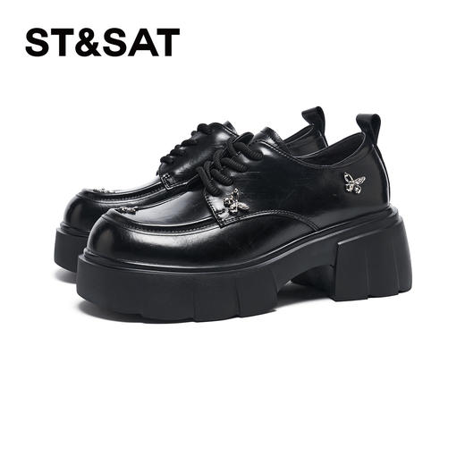 星期六闪钻蝴蝶系带厚底乐福SSD3111492 商品图6