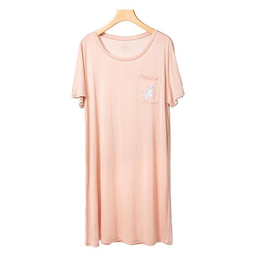 【好桑缘 】20年专业做蚕丝！2025女士蚕丝睡衣宽松舒适透气短袖印花桑蚕丝睡裙 商品图2