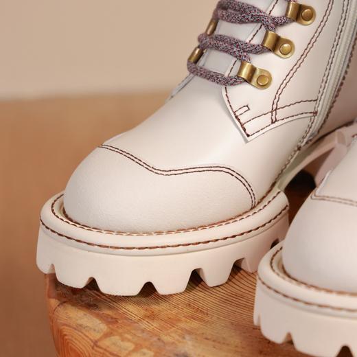 【抖音专属】厚底马丁靴(DD2216358-米白色) 商品图2