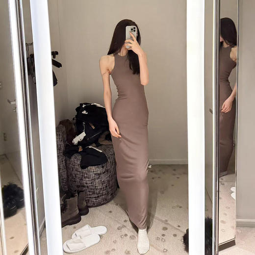 ROMI STUDIO“舒适优雅”莫代尔轻薄柔顺弹力修身连衣裙 RWCSLG2683 商品图1