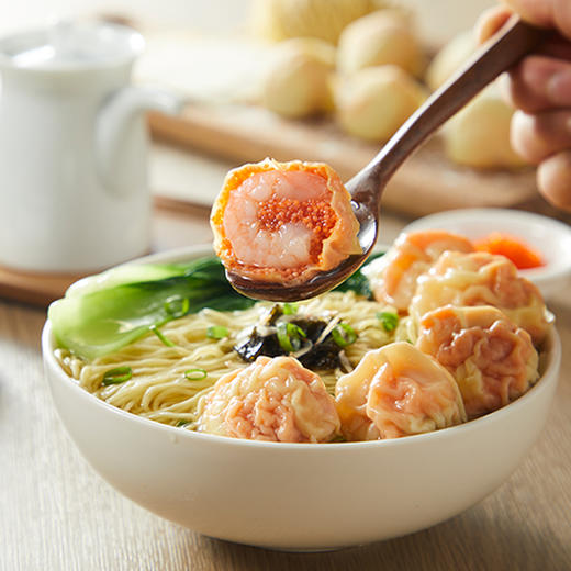 九生堂 组合（鲜虾鱼籽云吞面*2+葱油拌面*2）1744g 商品图1