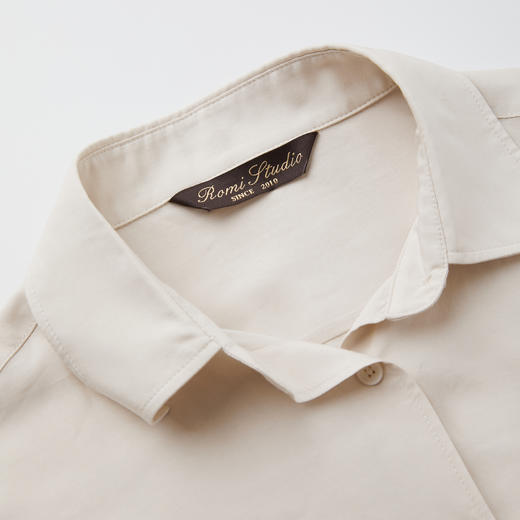 ROMI STUDIO 醋酸莫代尔桑蚕丝轻盈薄透凉感翻领衬衫 RWCRSW3600 商品图2