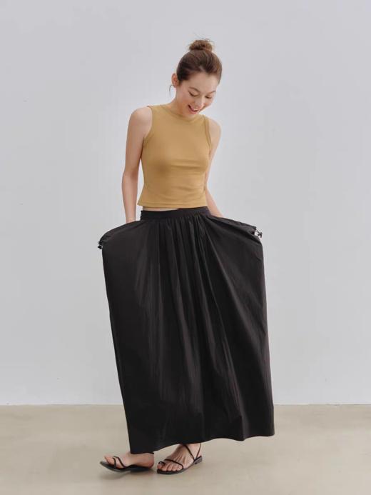 Evistub女装/E-5XDK484/复古褶皱抽绳休闲长裙女 商品图3