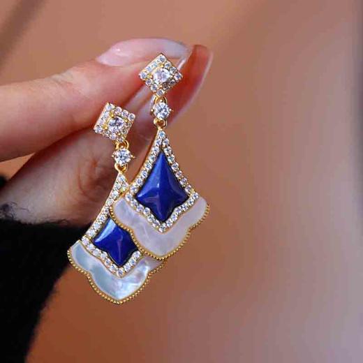 设计款青金石耳饰 zh 商品图1