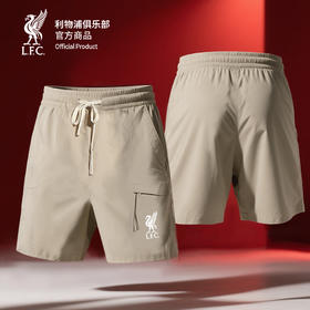 【官方正版】利物浦俱乐部 | 米色工装短裤夏季运动休闲系带松紧腰