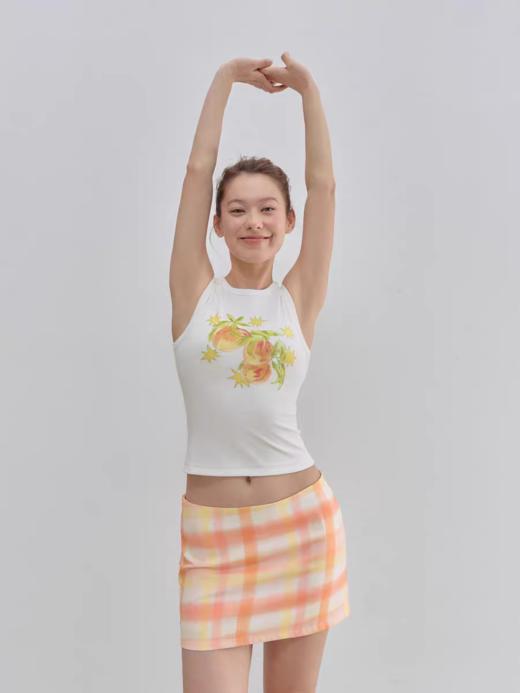 Evistub女装/E-5XDK462/莱赛尔夏日彩绘格纹短裙 商品图2