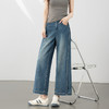 「自」全新升级【铂金会员220/天猫289/差价69】(13454)洛诗琳高级感阔腿牛仔裤2025新款天丝棉宽松复古高腰九分裤 商品缩略图2