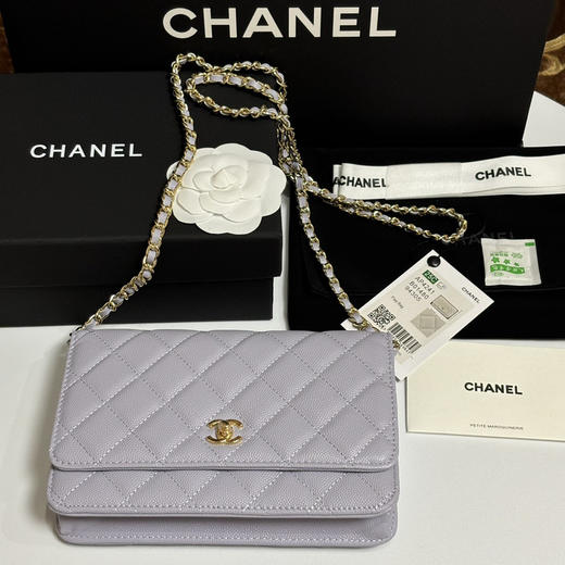 香奈儿Woc链条包（双C纽扣款）香芋紫 商品图0