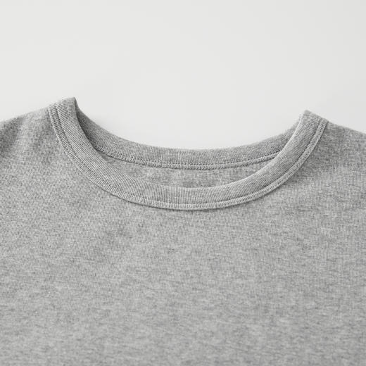 ROMI STUDIO“简约舒适”花纱灰棉质圆领弹力修身短袖T恤RWCRS41653 商品图2