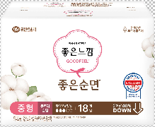 좋은느낌 좋은순면 울트라 날개 중형 18