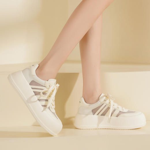 Westory2025年春季网纱镂空运动鞋板鞋系带深口鞋S25AM59431 商品图8