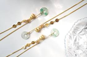 设计师款 非洲翠锁骨链 平安扣 葫芦 系列