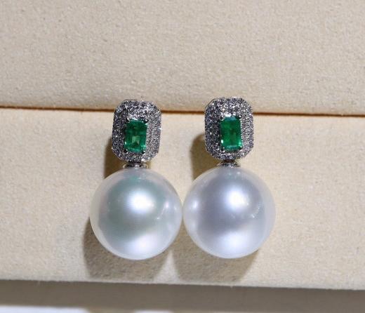 12mm澳白珍珠耳坠 商品图2