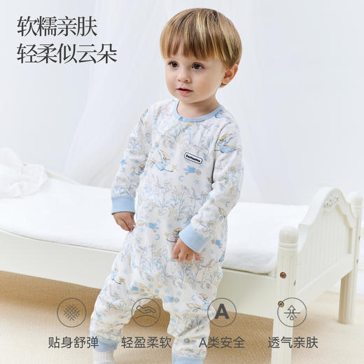 【云优选】Domiamia针织长袖圆领斜开爬服 商品图5