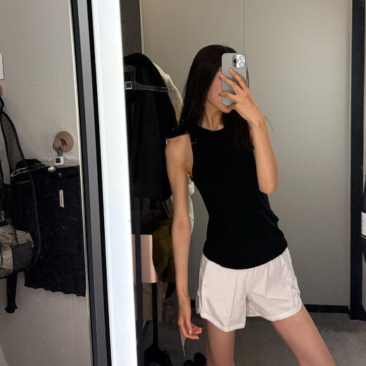 ROMI STUDIO“轻盈夏日”100%美丽诺绵羊毛轻薄圆领背心RW25SSG0118 商品图1