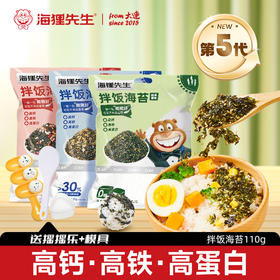 心选丨海狸先生即食拌饭海苔碎添加DHA藻油110g*2袋（送饭团神器+饭铲+三角模具）