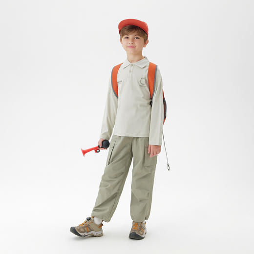 马克珍妮男童山系户外纯棉polo衫 儿童长袖T恤2025秋装新品551133 商品图1