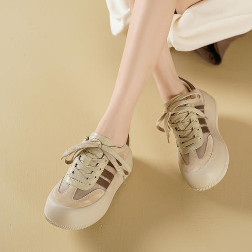 Westory2025年春季网纱镂空运动鞋板鞋系带深口鞋S25AM59431 商品图5
