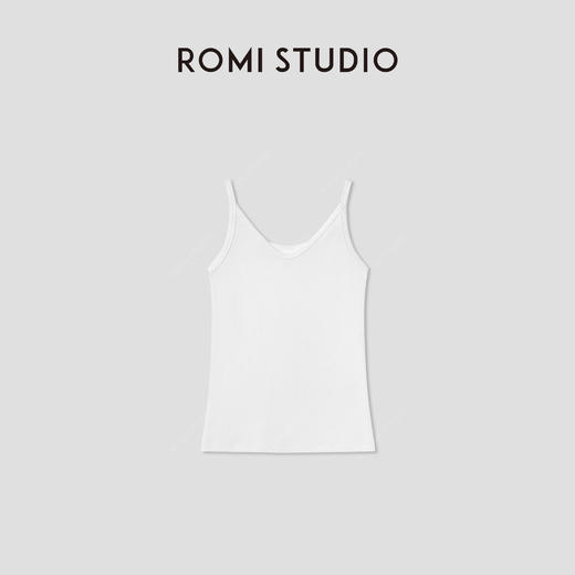 ROMI STUDIO“简约基础”轻柔弹力棉质弧形领细吊带背心 RWCRSM3825【 商品图1