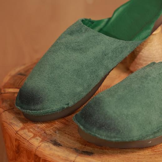 【线上专属】真皮软底凉拖(S60-2绿色) 商品图2