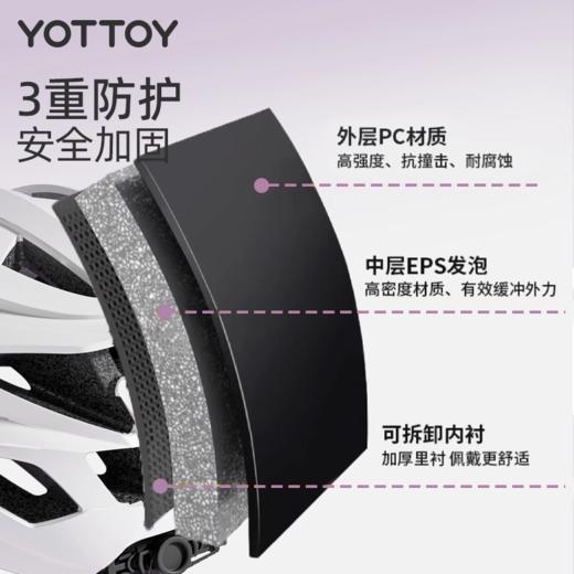 头盔【YOTTOY】骑行头盔自行车头盔带风镜一体成型男女山地公路车安全帽 商品图1