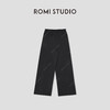 ROMI STUDIO“简约随性”舒适纯棉哑光雾感松紧腰休闲裤RW24WXH1398（现货） 商品缩略图1