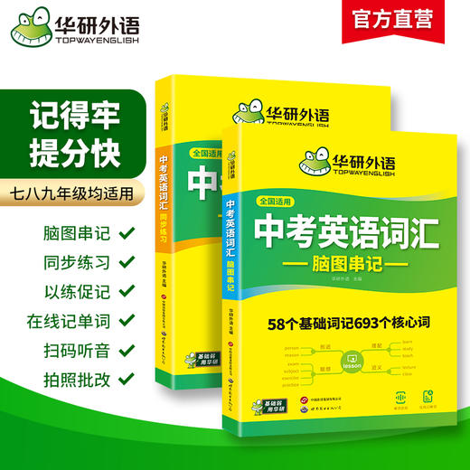 华研外语2026中考英语词汇核心词汇练习手册专项训练 初中英语考纲必备高频词汇单词书 初一二三七八九年级英语词汇单词教材2025 商品图1